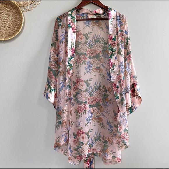Victoria’s Secret Vintage Robe Sheer Floral Lingerie - Picture 1 of 7